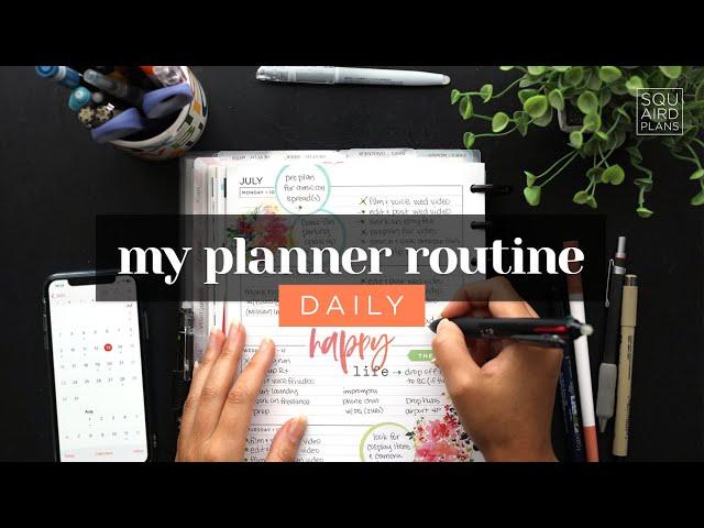 MY DAILY PLANNER ROUTINE :: PLANNING MY DAY IN A DISCBOUND CLASSIC HAPPY PLANNER