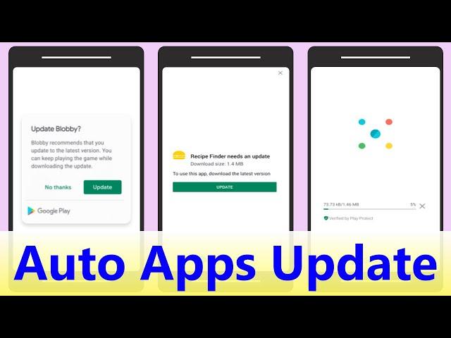 Android app update using core update technique | Auto apps Update Notification