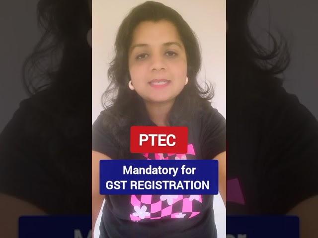 PTEC mandatory for GST Registration. How to apply PTEC. #gst #capratibhas #gstregistration