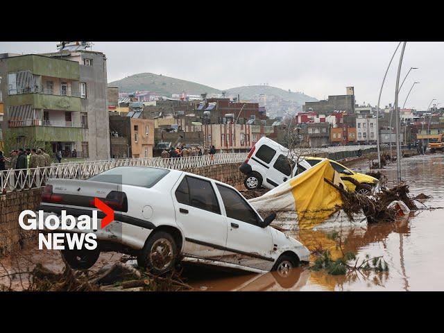 Earthquake-hit regions of Turkey hit by flash flooding, at least 10 people dead