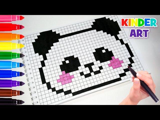 Рисунки по клеточкам - Панда | How to draw a Panda - Pixel Art