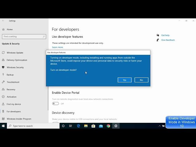 ️ How to Enable Developer Mode in Windows 10