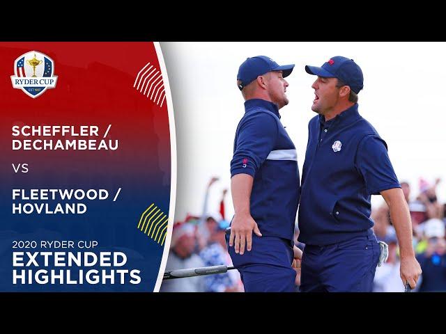 Scheffler & DeChambeau vs Fleetwood & Hovland | Extended Highlights | 2020 Ryder Cup