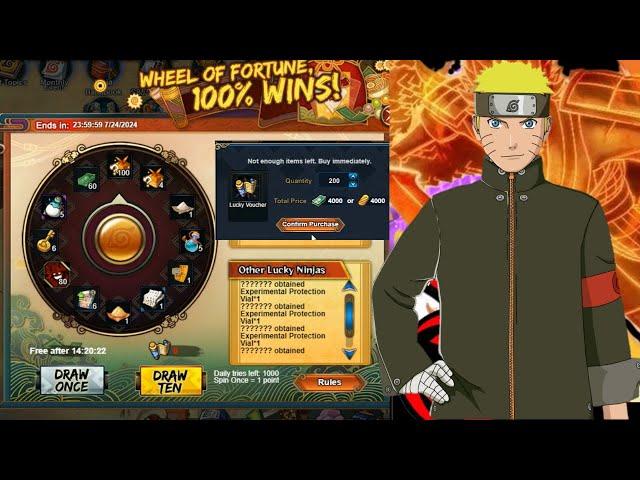 Naruto Online - How to get Jackpot in Wheel of Fortune 2024