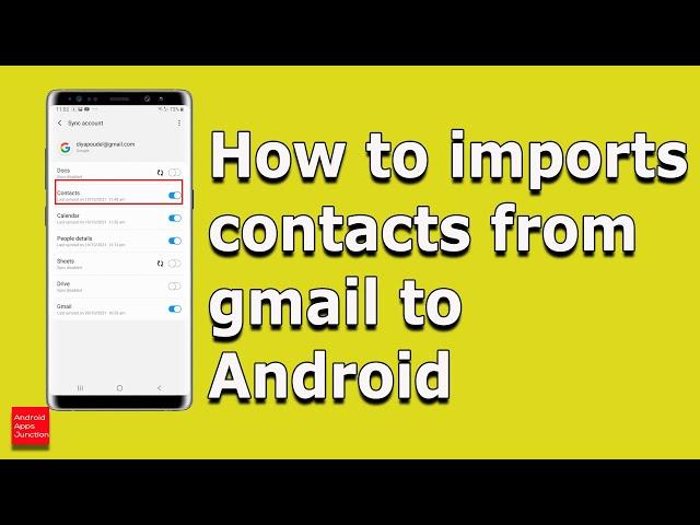 How to import contacts from gmail to android
