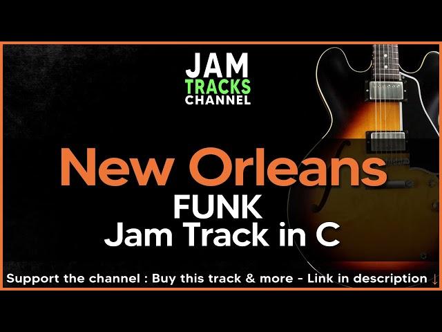 New Orleans Funk Blues Guitar Backing Track in C