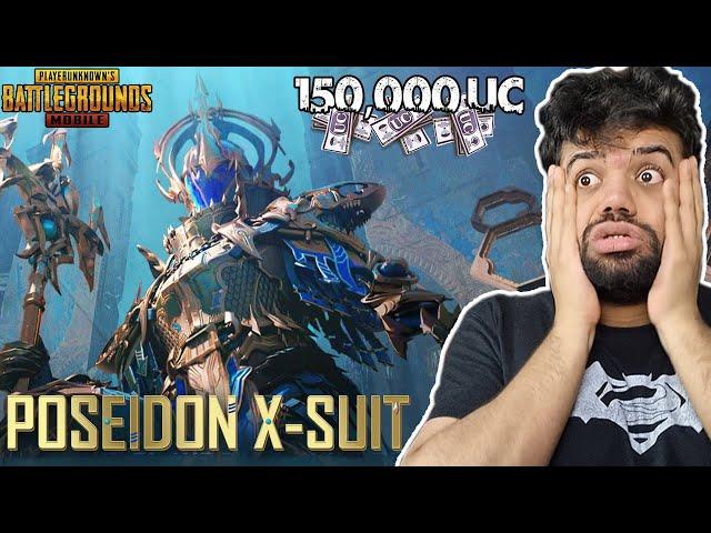 Most Expensive Suit In PUBG Mobile | 150,000 UC | Poseidon X-Suit MAXED !!!