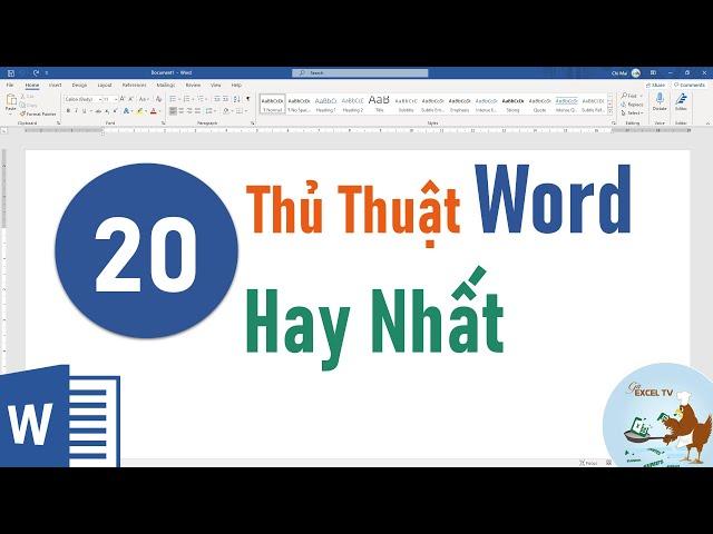 TOP 20 thủ thuật Word hay nhất