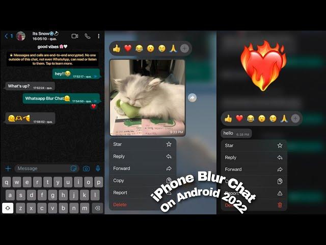 How To Get Iphone Style Blur Chat On Android || IPhone Style Whatsapp || its Snow00