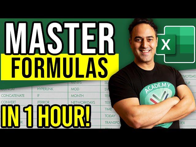 Master the MOST POPULAR Excel Formulas and Functions in ONLY 1 HOUR!