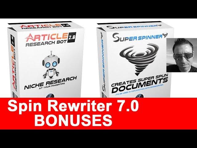 Spin Rewriter 7.0 Bonus A Spin Rewriter 7.0 Review And Bonuses | Best Spinrewriter 7.0 Bonus