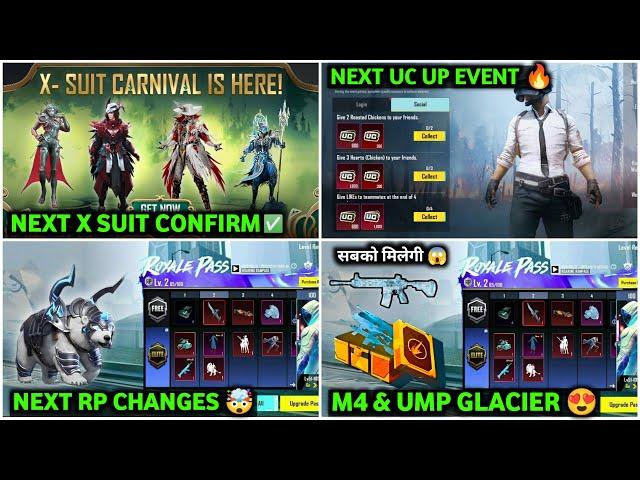 Omg ! Glacier Event  A10 Royal Pass Big Changes | BGMI Next X Suit Leaks | BGMI Next UC UP Event