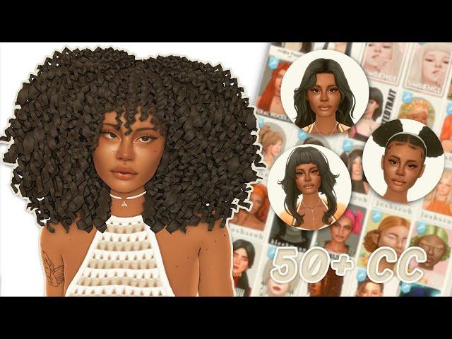 50+ CC HAIR HAUL W/ LINKS | The Sims 4