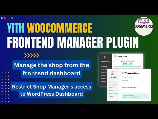 YITH Frontend Manager for WooCommerce Tutorial | WooCommerce Frontend manager