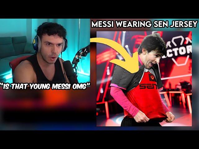 Tarik Reacts To Messi Wearing Sentinels Jersey Under KRU Jersey