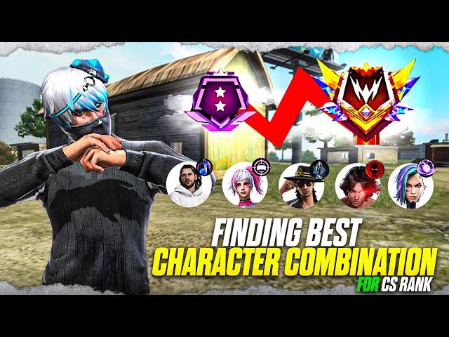 Finding Best Character Skill Combination For Grandmaster In Cs Rank With Random Players|Oshan gaming