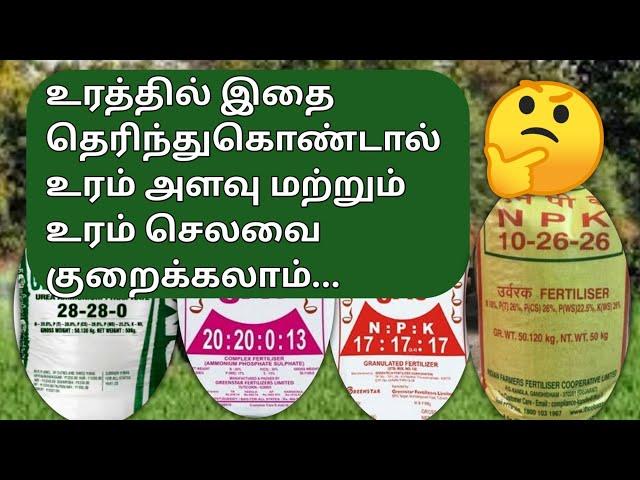 உரங்களை பற்றி தெரிந்து கொள்வோம் | Types of fertilizers @vivasayapokkisham