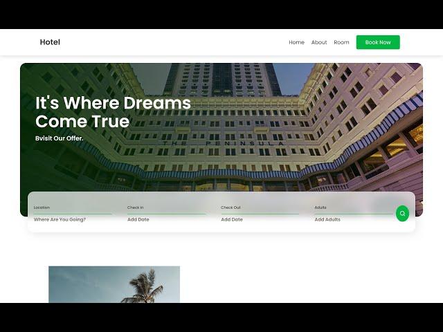 How to Make Hotel Booking Website with HTML CSS and Javascript