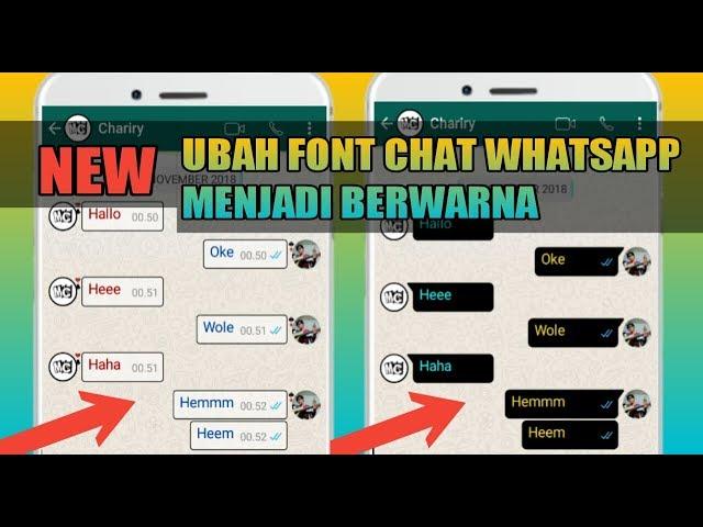 Cara Merubah Warna Font Chat Whatsapp | TANPA APLIKASI Tambahan