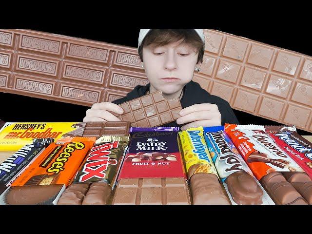 ASMR Chocolate Candy Bars *Kinder Bueno, Cadbury, Reese's Cups, Dark Milky Way, Butterfinger, Twix