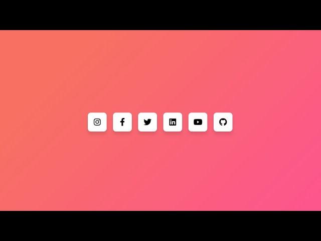 How to Create Social Media Icons Button Using HTML and CSS | social Media Icons on hover Animation