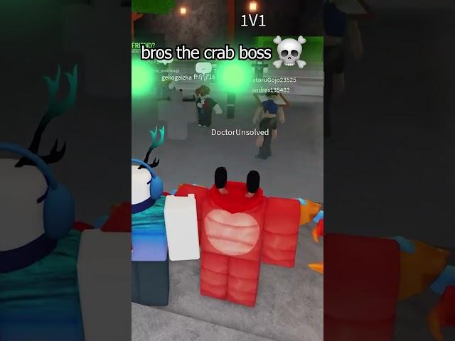 bro MIGHT be the Crab Boss The Strongest Battlegrounds #shorts #thestongestbattlegrounds #roblox