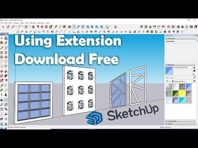 How to: Use 1001bit SketchUp Extension Panel Divider and Grilles