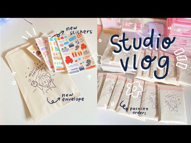 Studio Vlog #8 | NEW PACKAGING, PACK ORDERS WITH ME! || Indonesia
