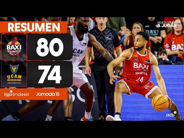 BAXI Manresa - UCAM Murcia (80-74) RESUMEN | Liga Endesa 2024-25