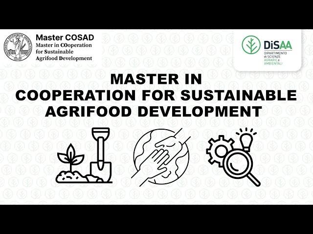 Get to know the brand new Master in Cooperation for Sustainable Agrifood Development