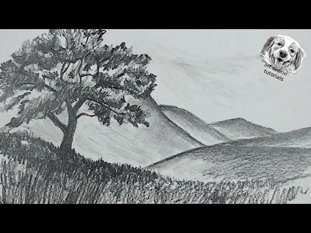 DRAWING COURSE #4 How to Draw Easy Landscape | YouTube Studio Sketch Tutorial