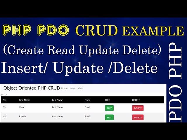 Part -5 (2019) |  How delete works with PHP PDO