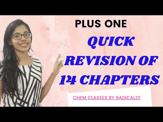 LAST MINUTE COMPLETE REVISION OF ALL CHAPTERS  |PLUS ONE CHEMISTRY | FOCUS AREA BASED |