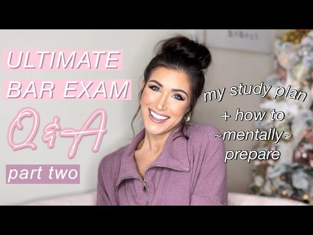 HOW I STUDIED FOR THE BAR EXAM (& PASSED) + mental health tips! | part 2