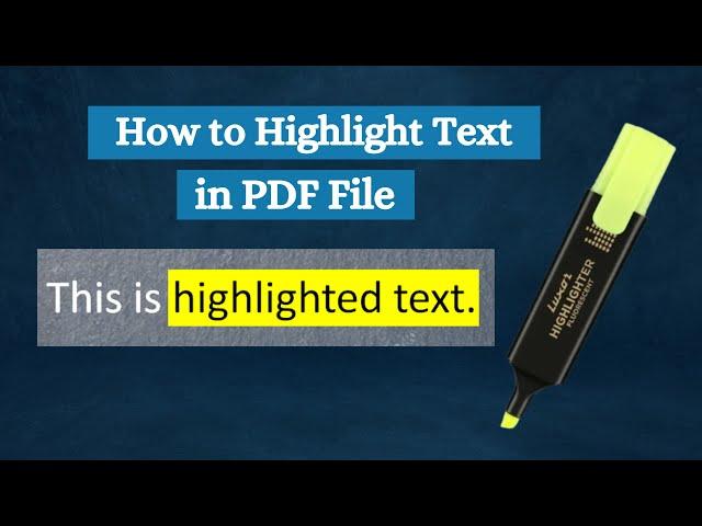 How to Highlight Text in a PDF File | Easy Way to PDF Highlighting | Learn With Sazzad