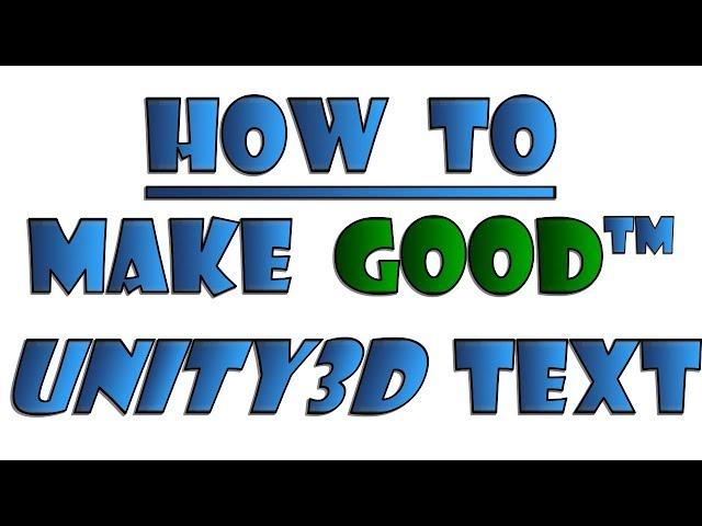 How to make pretty text in Unity3D with TextMeshPro / TMPRO