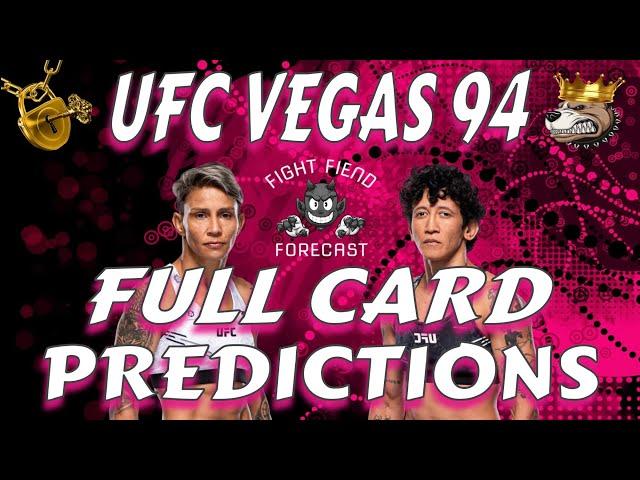 UFC VEGAS 94 FULL CARD PREDICTIONS | LEMOS VS JANDIROBA