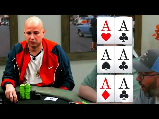 SUPER RARE: Pocket Aces 3 Straight Hands