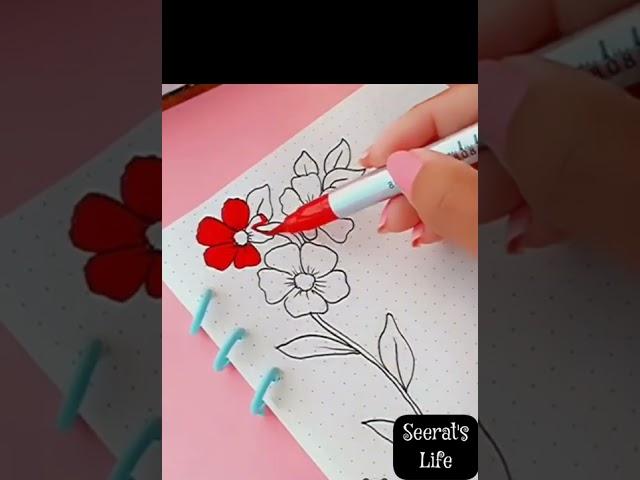 Flower drawing #assignment #flowerart