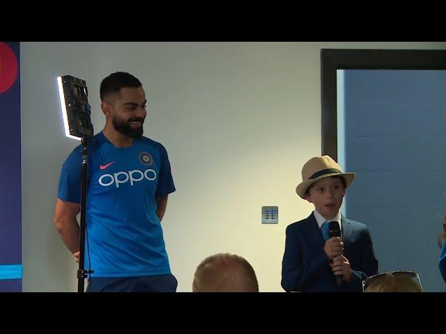 Watch: Children take over Virat Kohli's press meet ahead of England match