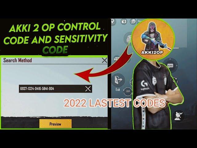 2022 AKKI 2OP NEW CONTROL CODE SENSITIVITY CODE #BGMI#PUBG MOBILE#codes #pubgmontage #pubg