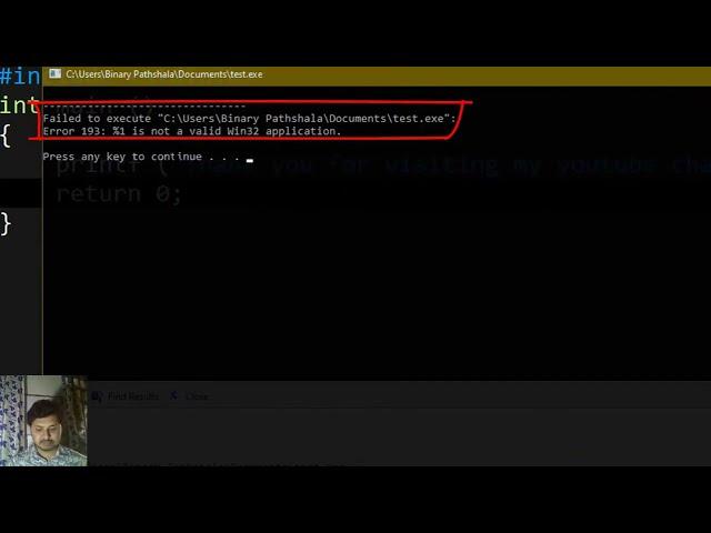 Failed to execute. Error 193: %1 is not a valid Win32 application. Dev c++ (2020) Updated | MH Abid