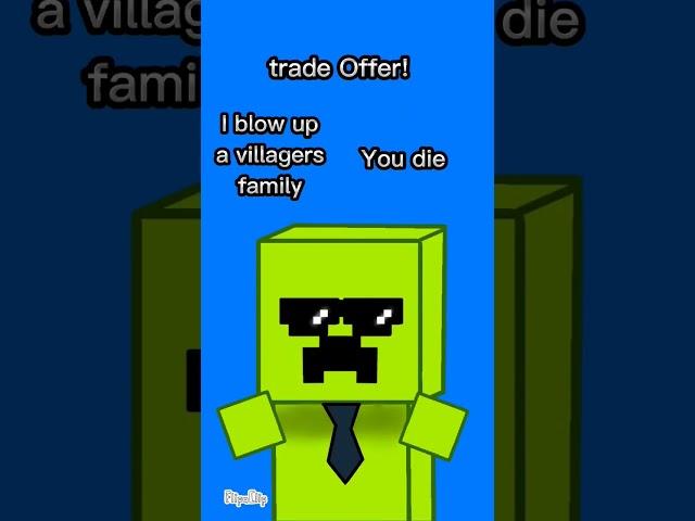 trade Offer pt3 #meme#funny#animated#animation#cartoon#flipaclip#creeper#memecrafte#minecraft#fyp#fy