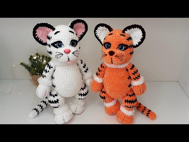 МК ТИГРЕНОК КРЮЧКОМ  1-Я ЧАСТЬ Crochet tutorial tiger / Häkeln Tutorial Tiger