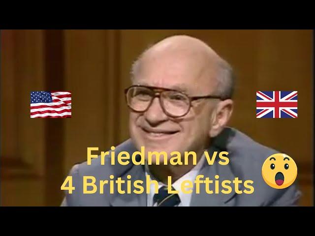 4 vs 1 | Milton Friedman faces FOUR British Leftists in HEATED Debate (1980)