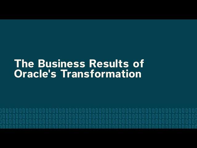 Oracle’s Business Transformation with Scaled Agile | Work Differently. Build the Future.