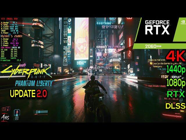 Cyberpunk 2077: Phantom Liberty on RTX 2060 SUPER 8GB + Ryzen 5 2600x