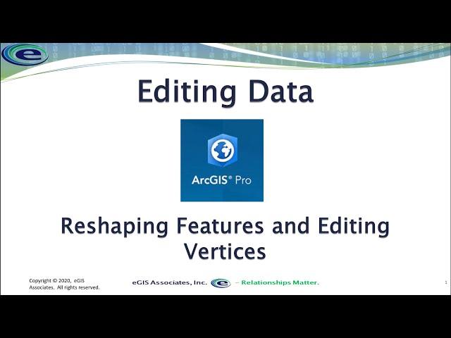 ArcGIS Pro Reshaping features and editing vertices
