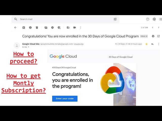 30 Days Of Google Cloud | Steps to Gain Monthly Subscription | How to Proceed Steps in Detail