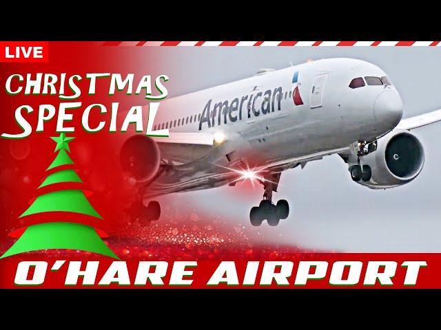 LIVE CHRISTMAS DAY AIRPORT ACTION at CHICAGO O'HARE | SIGHTS & SOUNDS of PURE AVIATION | ORD PLANES